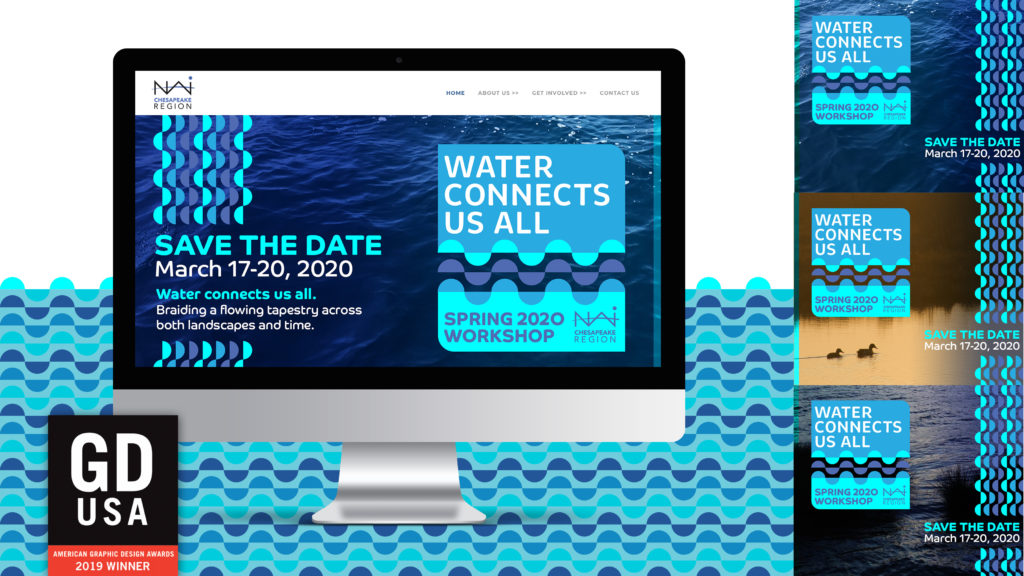 NAI Water Connects Us All, Spring 2020 Workshop Website and Social mockups