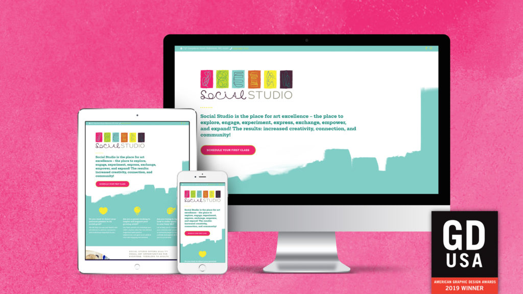 Social Studio website mockup