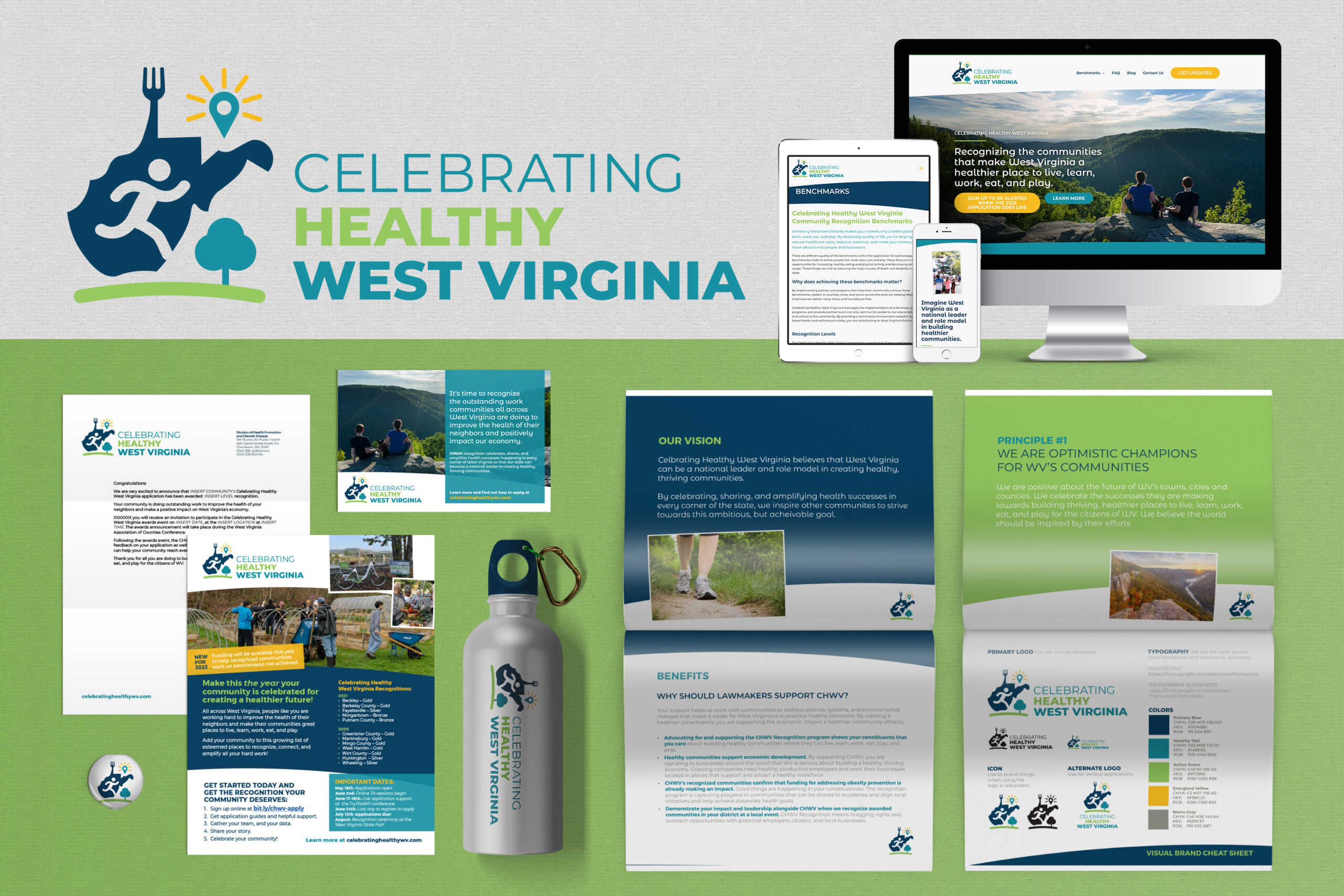 Celebrating Healthy West Virginia Brand Collateral spread